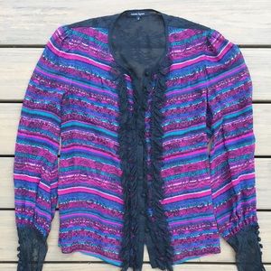 Nanette Lepore Detailed Long Sleeve Blouse